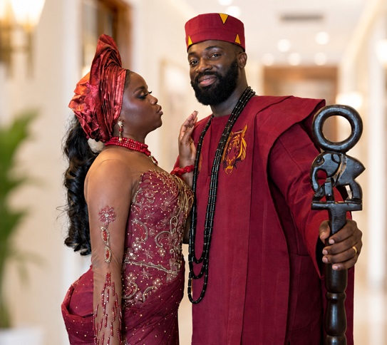 Chidimma and Dozie sharing a warm moment